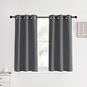 NICETOWN Blackout Curtains &amp; Drapes for Bedroom, Grey, W34 x L40, Set of 2, Triple Weave Grommet Top Thermal Insulated Light Blocking Panels for Bathroom/Living Room