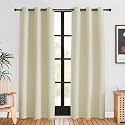 NICETOWN Blackout Curtains for Bedroom, Beige, 42 W by 80 L, Set of 2, Thermal Insulated Curtains &amp; Drapes with Grommet Top for Living Room, Privacy Window Treatment Draperies