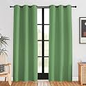 NICETOWN Blackout Curtains for Bedroom, Forest Green, 42 W by 80 L, Set of 2, Thermal Insulated Curtains &amp; Drapes with Grommet Top for Living Room, Privacy Window Treatment Draperies