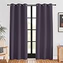 NICETOWN Blackout Curtains for Bedroom, Greyish Purple, 42 W by 80 L, Set of 2, Thermal Insulated Curtains &amp; Drapes with Grommet Top for Living Room, Privacy Window Treatment Draperies