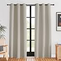NICETOWN Blackout Curtains for Bedroom, Natural, 42 W by 80 L, Set of 2, Thermal Insulated Curtains &amp; Drapes with Grommet Top for Living Room, Privacy Window Treatment Draperies