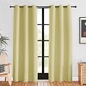 NICETOWN Blackout Curtains for Bedroom, Paler Yellow, 42 W by 80 L, Set of 2, Thermal Insulated Curtains &amp; Drapes with Grommet Top for Living Room, Privacy Window Treatment Draperies