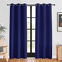 NICETOWN Blackout Curtains for Bedroom, Royal Blue, 42 W by 80 L, Set of 2, Thermal Insulated Curtains &amp; Drapes with Grommet Top for Living Room, Privacy Window Treatment Draperies