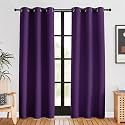 NICETOWN Blackout Curtains for Bedroom, Royal Purple, 42 W by 80 L, Set of 2, Thermal Insulated Curtains &amp; Drapes with Grommet Top for Living Room, Privacy Window Treatment Draperies