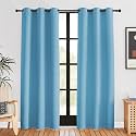 NICETOWN Blackout Curtains for Bedroom, Teal Blue, 42 W by 80 L, Set of 2, Thermal Insulated Curtains &amp; Drapes with Grommet Top for Living Room, Privacy Window Treatment Draperies