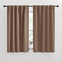 NICETOWN Blackout Curtains and Drapes for Kitchen - (Cappuccino Color) 42 inches Wide by 50 inches Long, 2 Panels Set, Thermal Insulated Blackout Window Drapes