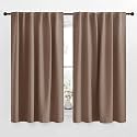 NICETOWN Blackout Curtains and Drapes for Kitchen - (Cappuccino Color) 52 inches Wide by 63 inches Long, 2 Panels Set, Thermal Insulated Blackout Window Drapes