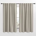 NICETOWN Blackout Curtains and Drapes for Kitchen - (Natural Color) 52 inches Wide by 54 inches Long, 2 Panels Set, Thermal Insulated Blackout Window Drapes