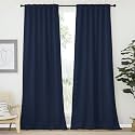 NICETOWN Blackout Curtains Shades Window Drapes - (Navy Color) W52 x L90, Double Panels, Blackout Draperies Window Treatment for Living Room