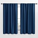 NICETOWN Blackout Curtains Window Drapes - (Moroccan Blue Color) 52 inches W by 63 inches L, Set of 2, Blackout Curtain Panels for Boy's Nursery