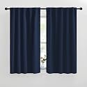 NICETOWN Blackout Curtains Window Drapes - (Navy Blue Color) 42 inches W by 50 inches L, Set of 2, Blackout Curtain Panels for Boy's Nursery
