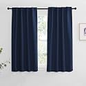NICETOWN Blackout Curtains Window Drapes - (Navy Blue Color) 34 inches W by 48 inches L, Set of 2, Blackout Curtain Panels for Boy's Nursery