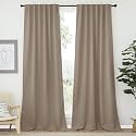 NICETOWN Blackout Curtains Window Drapes - (Taupe Color) 52 inches W by 54 inches L, Set of 2, Blackout Curtain Panels for Boy's Nursery