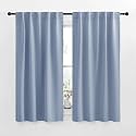 NICETOWN Blackout Curtains Window Panel Drapes - (Vintage Blue Color) W42 x L63, 2 Panels, Home Decoration Light Blocking Thermal Insulated Blackout Rod Pocket &amp; Back Loop Draperies for Living Room