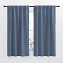 NICETOWN Blackout Curtains Window Panel Drapes - (Stone Blue Color) W42 x L63, 2 Panels, Home Decoration Light Blocking Thermal Insulated Blackout Rod Pocket &amp; Back Loop Draperies for Living Room