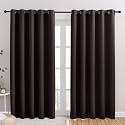 NICETOWN Blackout Draperies Curtains, Energy Smart Thermal Insulated Solid Grommet Blackout Curtains/Drapes Window Panels (2 Panels, 70-inch x 84-inch, Toffee Brown)