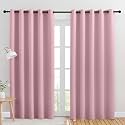 NICETOWN Blackout Draperies Curtains for Kids Room, Greyish Purple, Set of 2, 70 by 84 inches, Window Treatment Thermal Insulated Solid Grommet Blackout Drape Panels for Bedroom