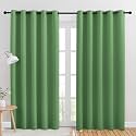 NICETOWN Blackout Draperies Curtains for Kids Room, Forest Green, Set of 2, 70 by 84 inches, Window Treatment Thermal Insulated Solid Grommet Blackout Drape Panels for Bedroom