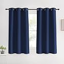 NICETOWN Blackout Draperies Curtains, Navy, 1 Pair, 42 x 60 Inch, All Season Thermal Insulated Solid Grommet Top Blackout Curtains/Drapes for Kid's Room