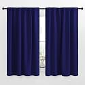 NICETOWN Blackout Draperies Curtains Window Drapes - (Royal Blue Color) 52 inches W by 63 inches L, Set of 2, Blackout Curtain Panels for Nursery