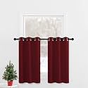 NICETOWN Blackout Kitchen Window Curtains for Small Window Christmas
