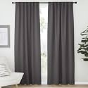 NICETOWN Grey Blackout Curtains for Living Room 52" Wide x 80" L 2 Panels