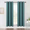 NICETOWN Blackout Window Curtains 70" L, 2 Panels, 34 inch, Sea Teal, Grommet Top Room Darkening Thermal Insulated Vertical Window Drapes Modern for Flat/Apartment