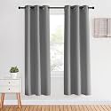 NICETOWN Blackout Window Curtains &amp; Drapes 70" Long, 2 Panels, 34 inch, Silver Grey, Grommet Top Room Darkening Thermal Insulated for Bedroom/Living Room