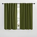 NICETOWN Blackout Window Curtains for Camper - (Olive Green Color) 42x40 Inch, 2 Panels Set, Thermal Insulated Room Darkening Blackout Drapes/Draperies with Rod Pocket &amp; Back Tab for Loft