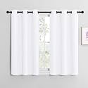 NICETOWN Draperies Curtains Panels, Blocking Out 50% Sunlight Window Treatment Curtains, Grommet Top Small Window Drapes for Bedroom (2 Panels, 42 by 40, White)