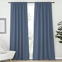 NICETOWN Extra Long and Wide Blackout Curtains for Patio Sliding Glass Door, Thermal Insulated Curtains and Draperies with Rod Pocket &amp; Back Tab (Stone Blue, 2 Panels, W70 x L108)