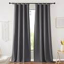 NICETOWN Grey Blackout Curtains 108 inches Long for Living Room, Pinch Pleated Room Darkening Noise Reducing Thermal Extra Long Drapes Window Treatment for Bedroom, W52 x L108, 2 Panels