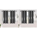 NICETOWN Grey Kitchen Blackout Short Curtain Panels for Bedroom, 45 Inch Long Thermal Insulated Grommet Top Blackout Draperies and Drapes (2 Panels, W42 x L45 -Inch, Grey) (Pack of 2)