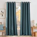 NICETOWN Greyish Blue Room Darkening Curtains 84 inches Long for Living Room - Privacy Panels for Bedroom, Modern Farmhouse Style Home Decor Grommet Top, 2 Panels, W42 by L84