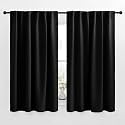 NICETOWN Halloween Blackout Curtain Blinds Window Panels - (Black Color) W52 x L63, Double Panels, Thermal Insulated Blackout Draperies for Living Room
