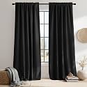 NICETOWN Halloween Blackout Curtains Shades Window Drapes - (Black Color) W52 x L95, Double Panels, Blackout Draperies Window Treatment for Living Room