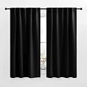 NICETOWN Halloween Blackout Curtains Window Panel Drapes - (Black Color) W42 x L63, Double Panels, Home Decoration Light Blocking Thermal Insulated Rod Pocket &amp; Back Loop Draperies for Living Room