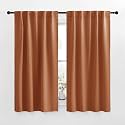 NICETOWN Halloween Bunk Bed Insulated Room Darkening Curtains, Burnt Orange Color, W42 x L50, 2 Pieces, Modern Design Thermal Privacy Protection Window Treatment Drapes/Draperies for Bedroom