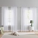 NICETOWN Home Decor 4 Panels White Sheer Curtains 84 Inches Long, W42xL84