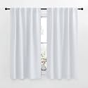 NICETOWN Insulated Room Darkening Curtain Panels - (Cloud Grey Color) W42 x L63, Two Pieces, Modern Design Thermal Privacy Protection Window Treatment Drapes/Draperies for Bedroom