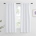 NICETOWN Insulated Room Darkening Curtain Panels - (Cloud Grey Color) W34 x L63, Two Pieces, Modern Design Thermal Privacy Protection Window Treatment Drapes/Draperies for Bedroom