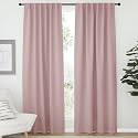 NICETOWN Light Reducing Curtain Panels Window Draperies - (Blush Pink Color) 52x84 inch, 2 Pieces, Insulating Room Darkening Drapes for Bedroom