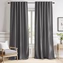 NICETOWN Light Reducing Curtain Panels Window Draperies - (Grey Color) 52x84 inch, 2 Pieces, Insulating Room Darkening Drapes for Bedroom