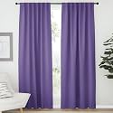 NICETOWN Light Reducing Curtain Panels Window Draperies - (Lilac Purple Color) 52x84 inch, 2 Pieces, Insulating Room Darkening Drapes for Bedroom