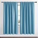 NICETOWN Living Room Blackout Draperies Curtains - (Teal Blue Color) W70 x L72, 2 Panels, Home Decoration Window Blackout Drape Panels for Patio Door