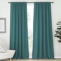 NICETOWN Living Room Blackout Draperies - (Sea Teal Color) W70 x L95, 2 Pieces, Room Darkening Window Blackout Drape Panels