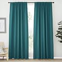 NICETOWN Living Room Blackout Draperies - (Sea Teal Color) W70 x L84, 2 Pieces, Room Darkening Window Blackout Drape Panels for Patio Door