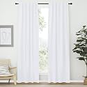 NICETOWN Living Room Curtains - (White Color) W42 x L84, Set of 2, Home Decor Modern Drapery Panels for Office/School/Hospital Window