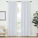 NICETOWN Living Room Darkening Curtains - (Cloud Grey Color) W42 x L84, Set of 2, Home Decor Room Darkening Thermal Insulated Drapery Panels for Office/School/Hospital Window
