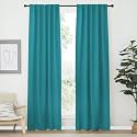 NICETOWN Living Room Darkening Curtains - (Peacock Teal Color) W42 x L70, Set of 2, Home Decor Room Darkening Thermal Insulated Drapery Panels for Office/School/Hospital Window